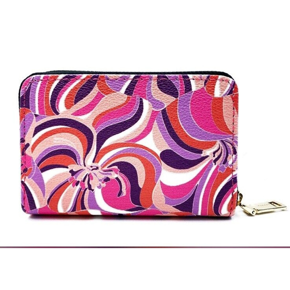 NWT In Gift Box Trina Turk Zipper Around Floral Small Wallet MSRP $58 - Picture 3 of 6